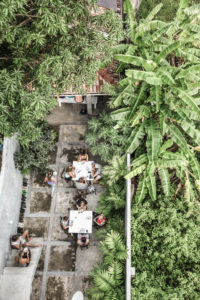 Ceylon Sliders courtyard
