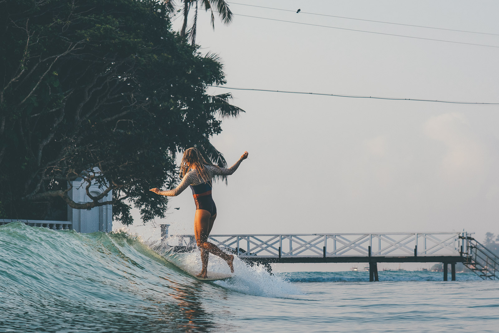 Karson Lewis surfing in Sri Lanka