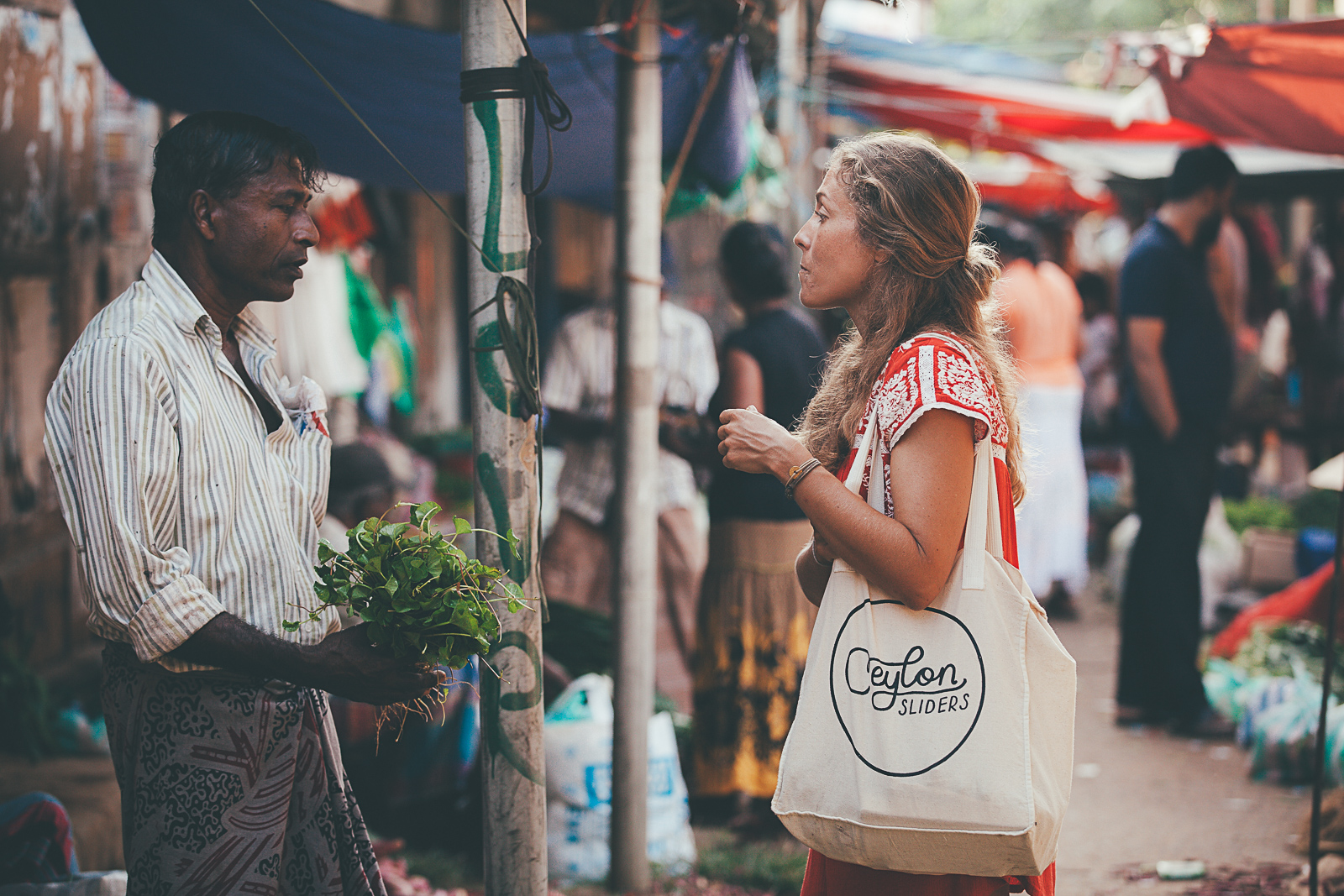 Diana with locals