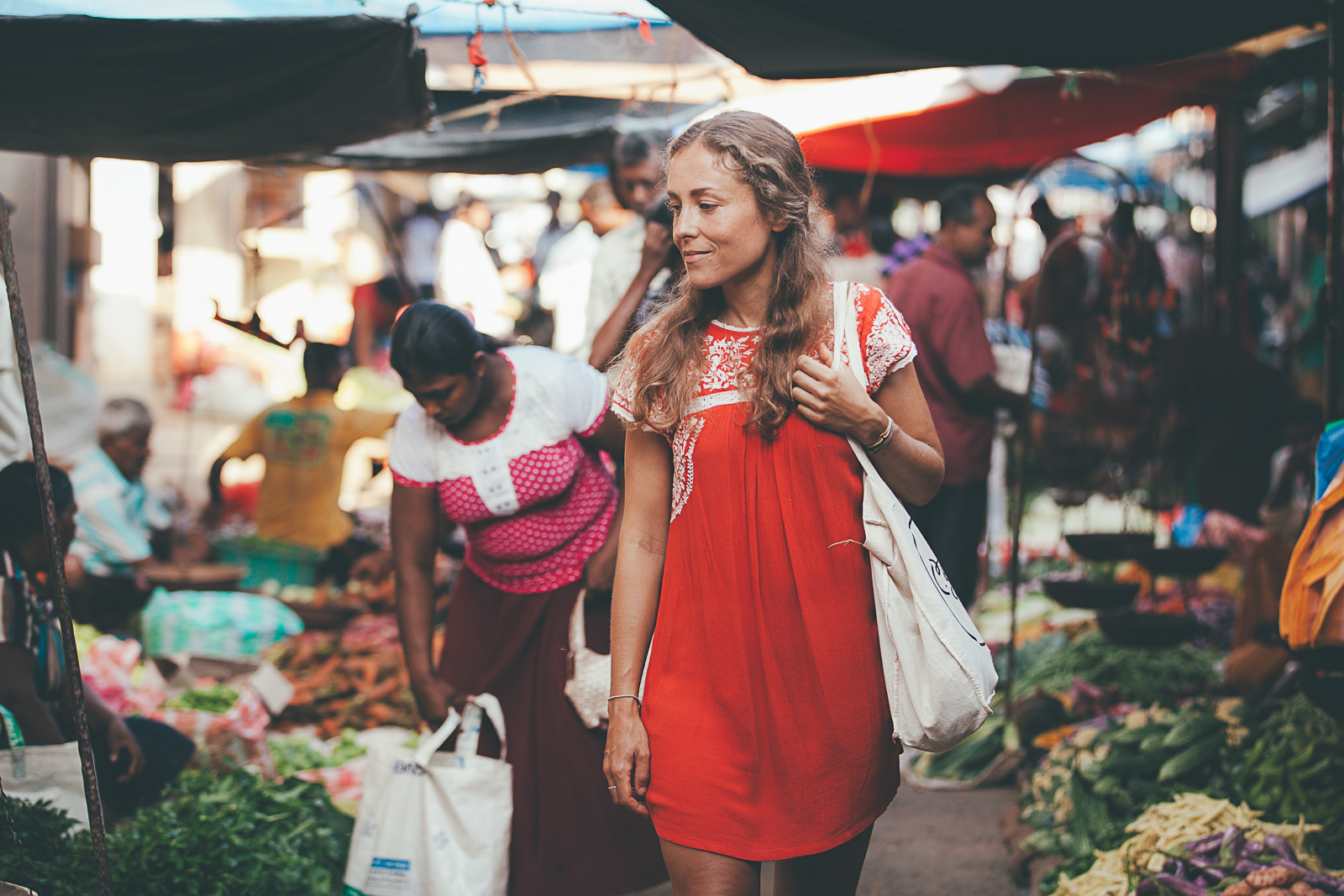 Diana at Weligama market