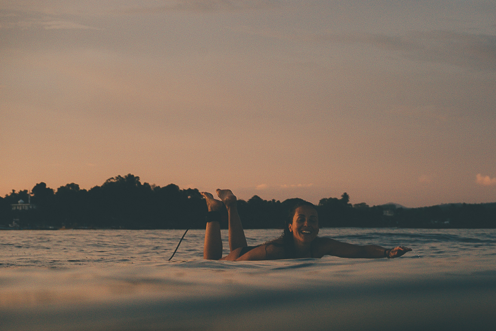 Diana surfing at Fisherman's