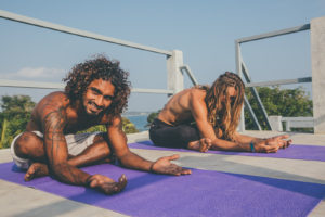 Yoga poses for surfers at Ceylon Sliders